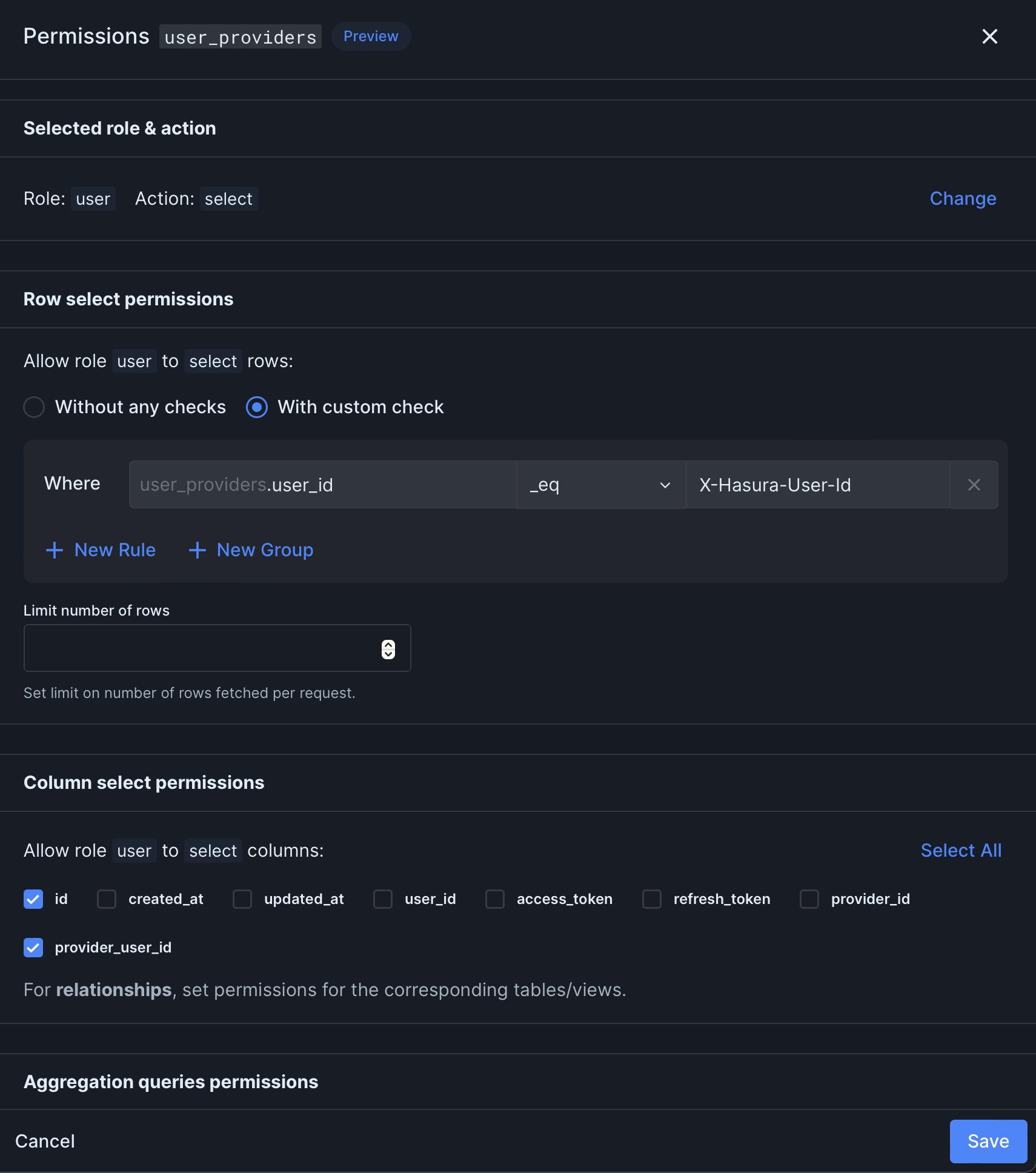 provider connect permissions