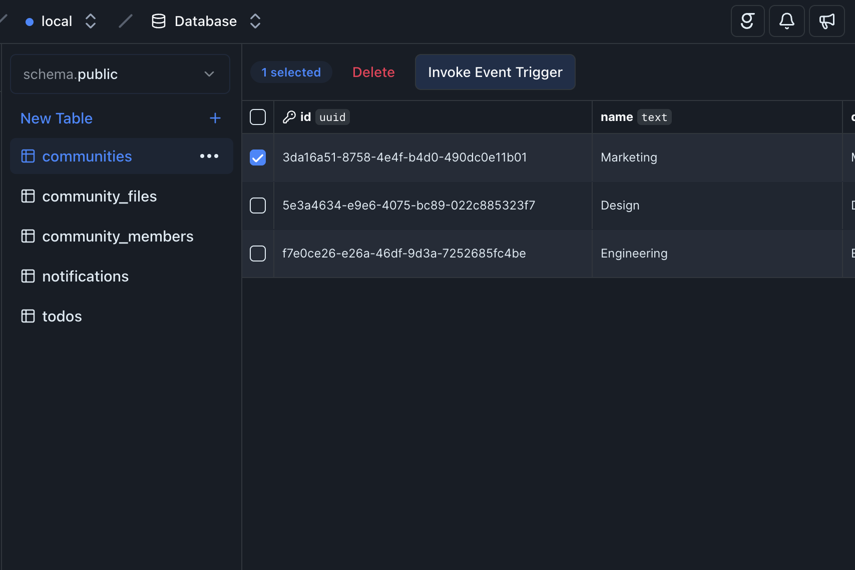 Invoke Event Trigger