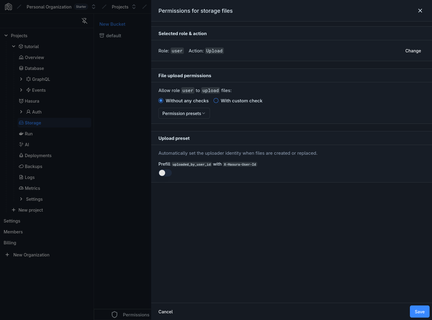 Upload permission form
