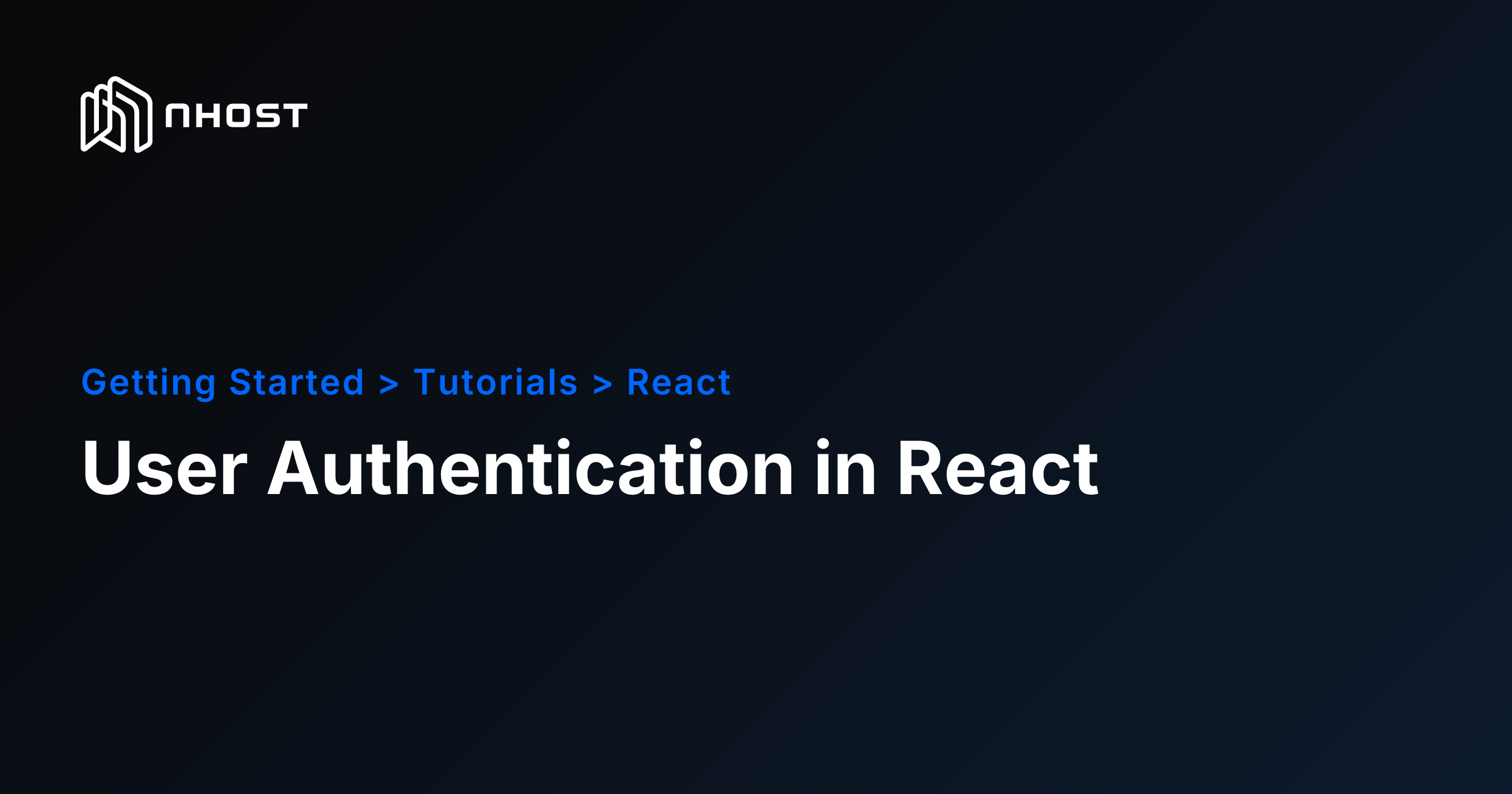 Add Sign Up and Sign In to React | Nhost Docs