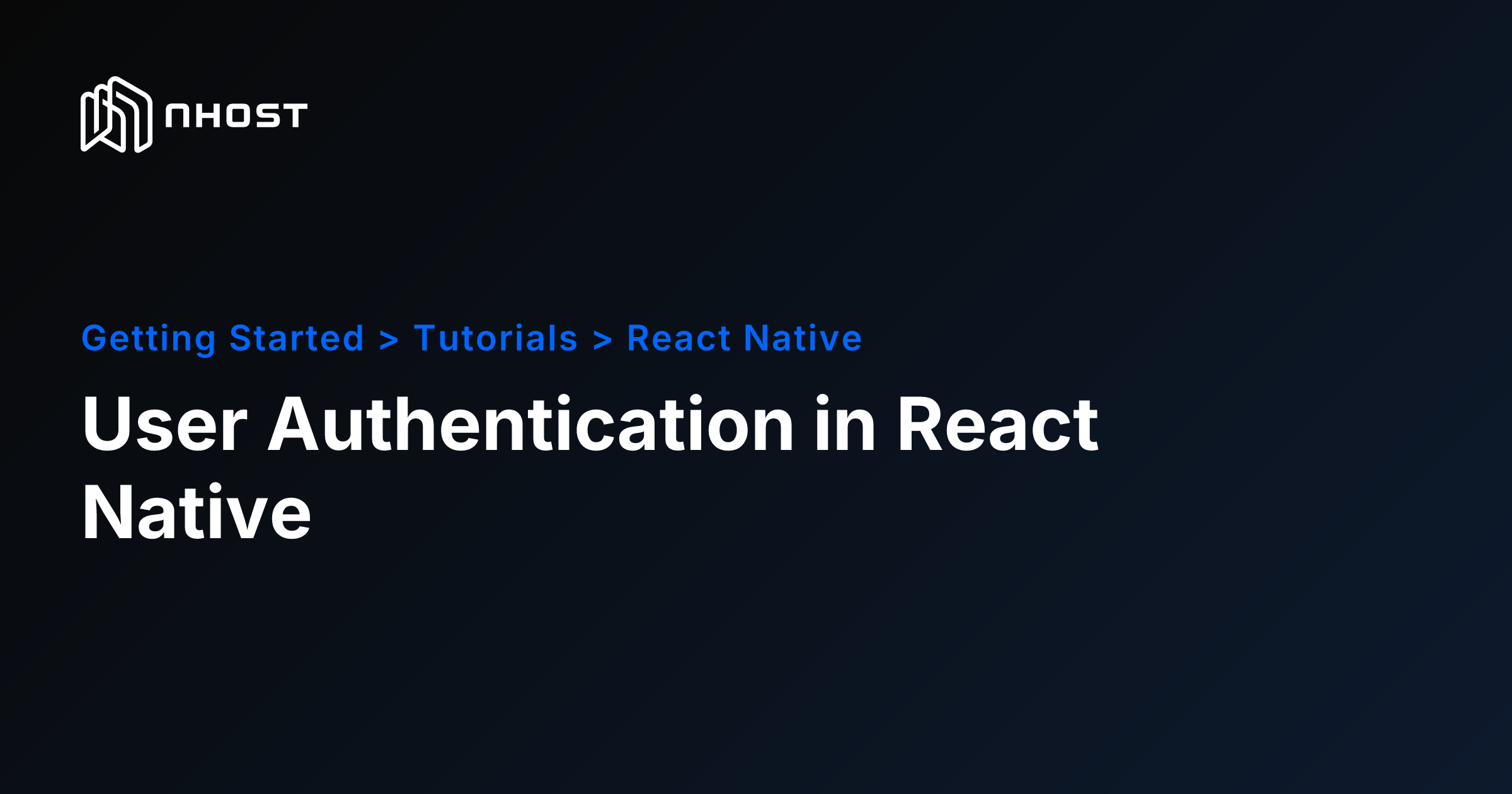 Add Sign Up and Sign In to a Mobile App | Nhost Docs