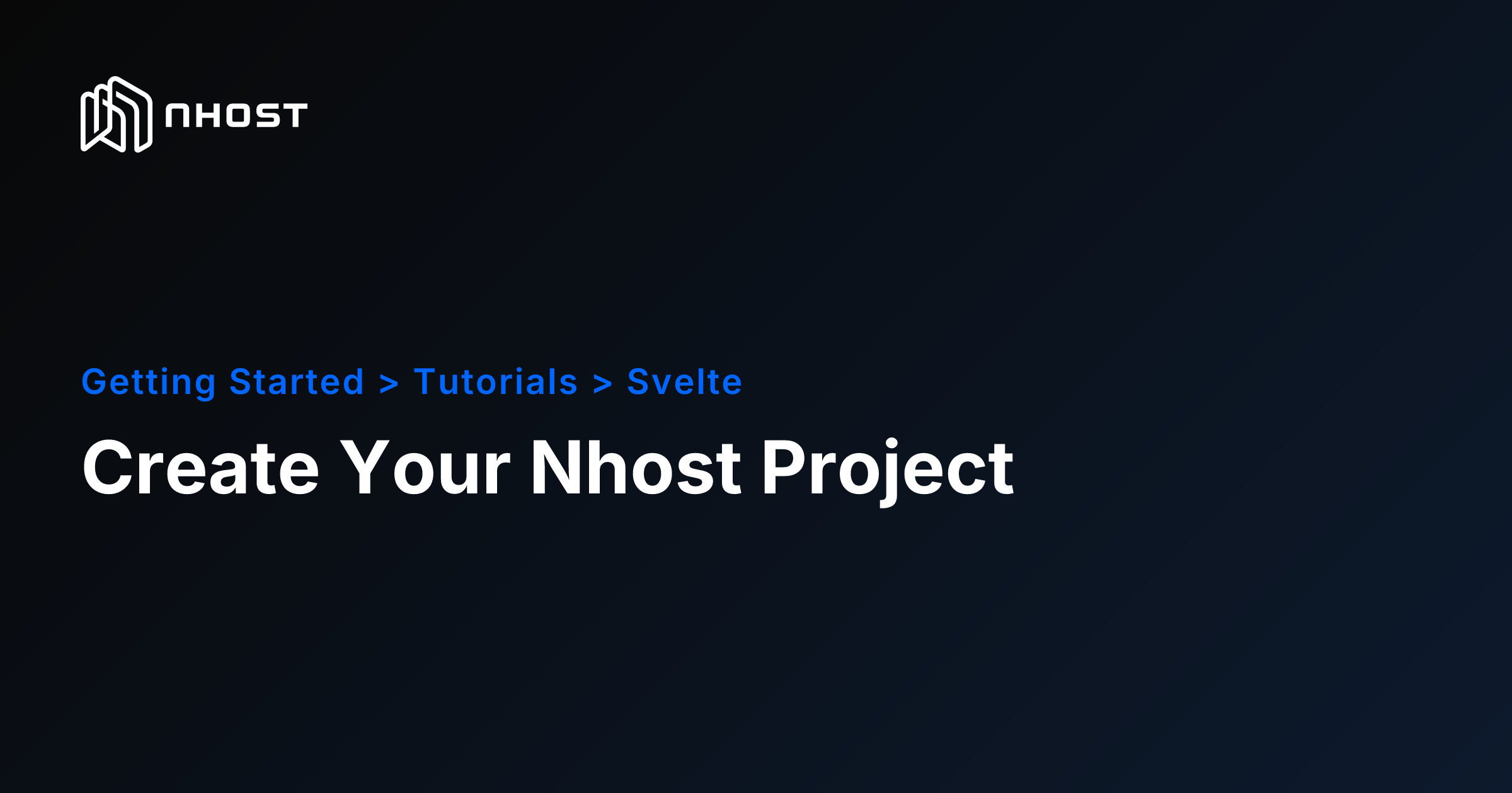 Create Your Nhost Project | Nhost Documentation