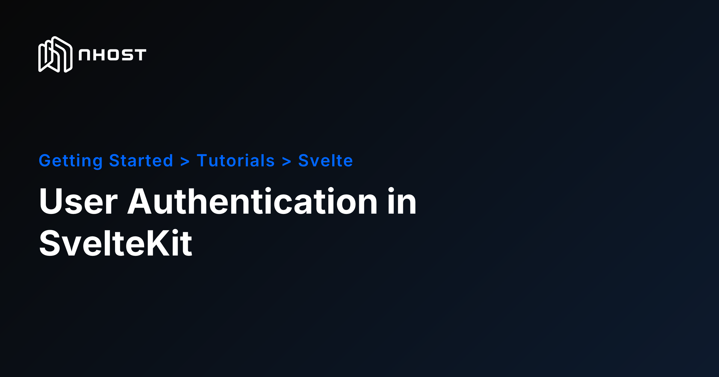 Add Sign Up and Sign In to SvelteKit | Nhost Docs