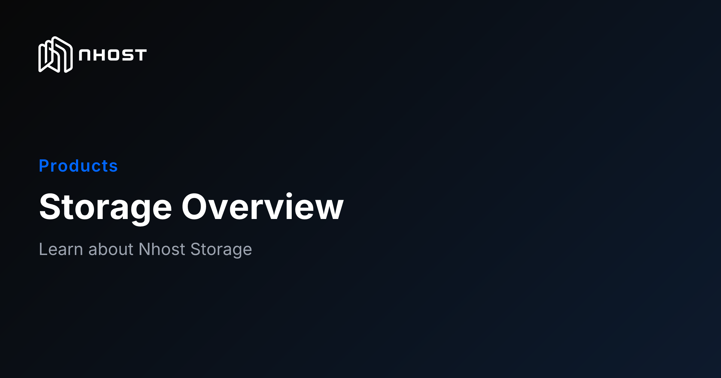 Overview | Nhost Documentation