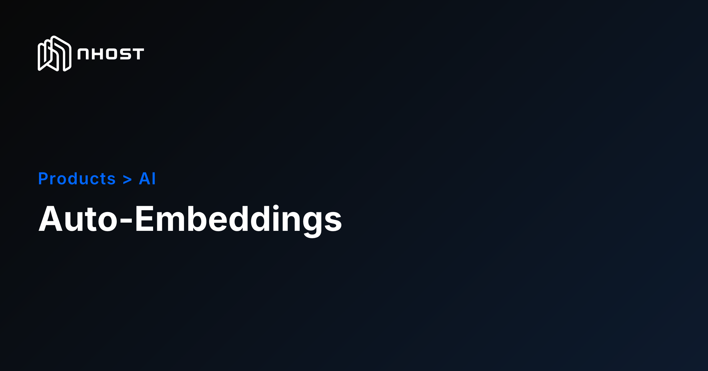 Automatic Vector Embeddings with pgvector and OpenAI | Nhost Docs