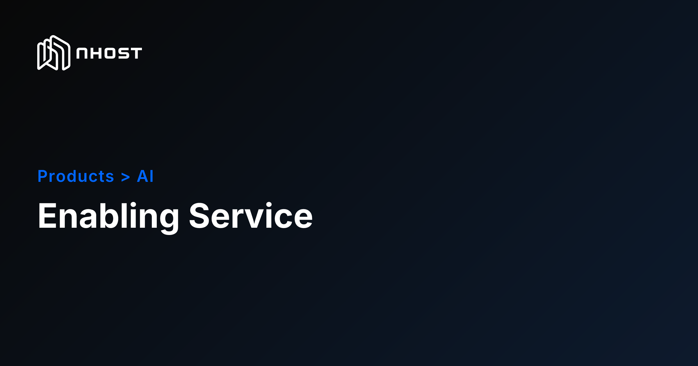 How to Enable the Graphite AI Service | Nhost Docs