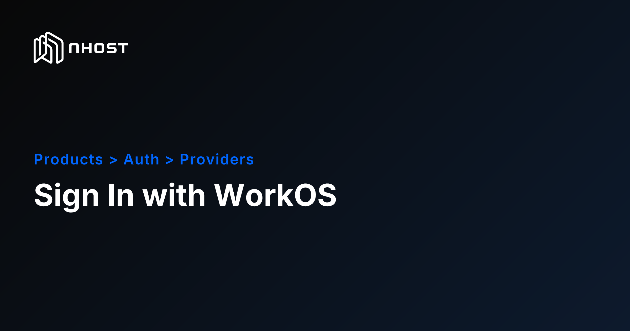 WorkOS Enterprise SSO Setup | Nhost Docs