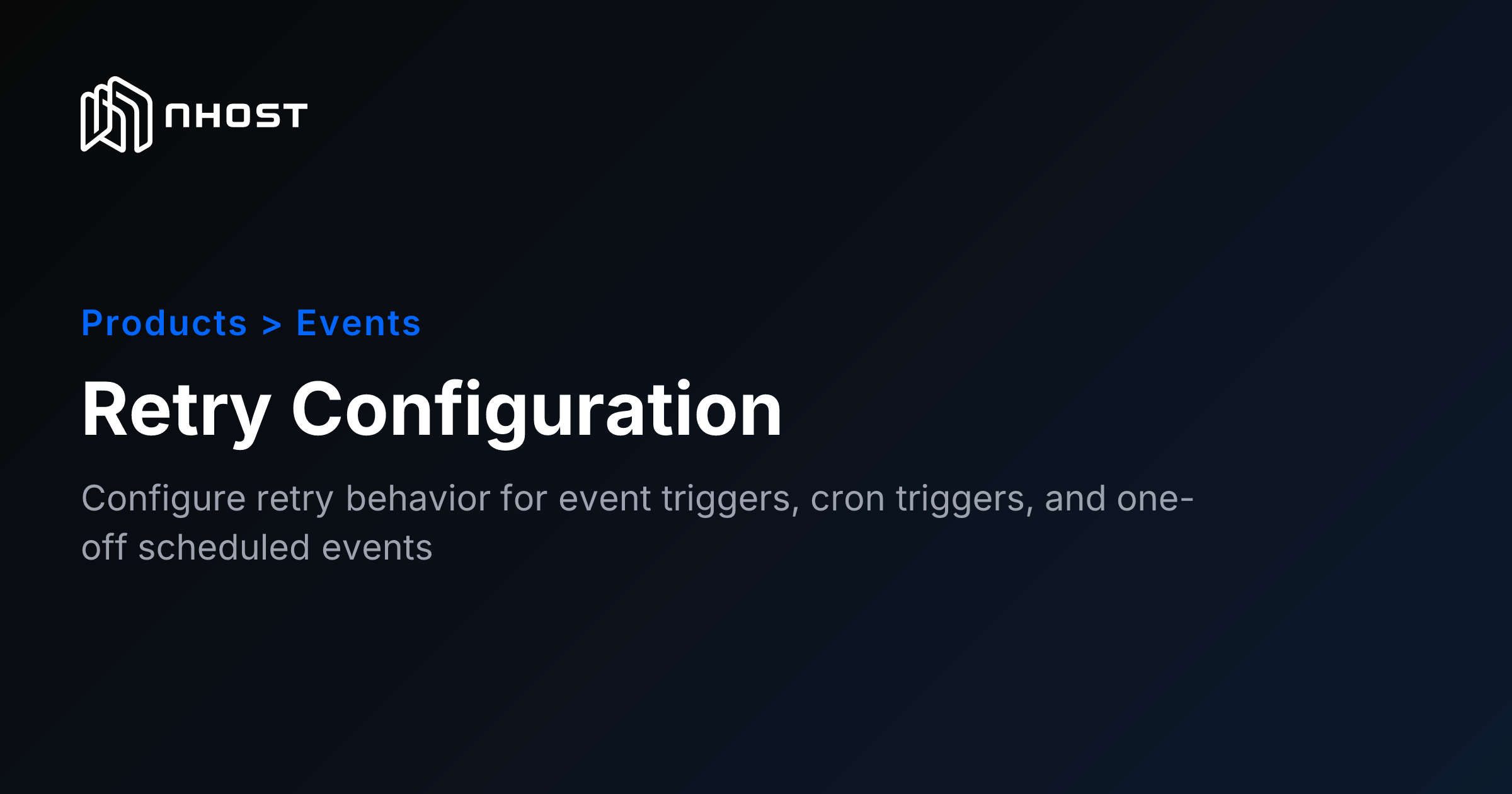 Retry Configuration | Nhost Documentation