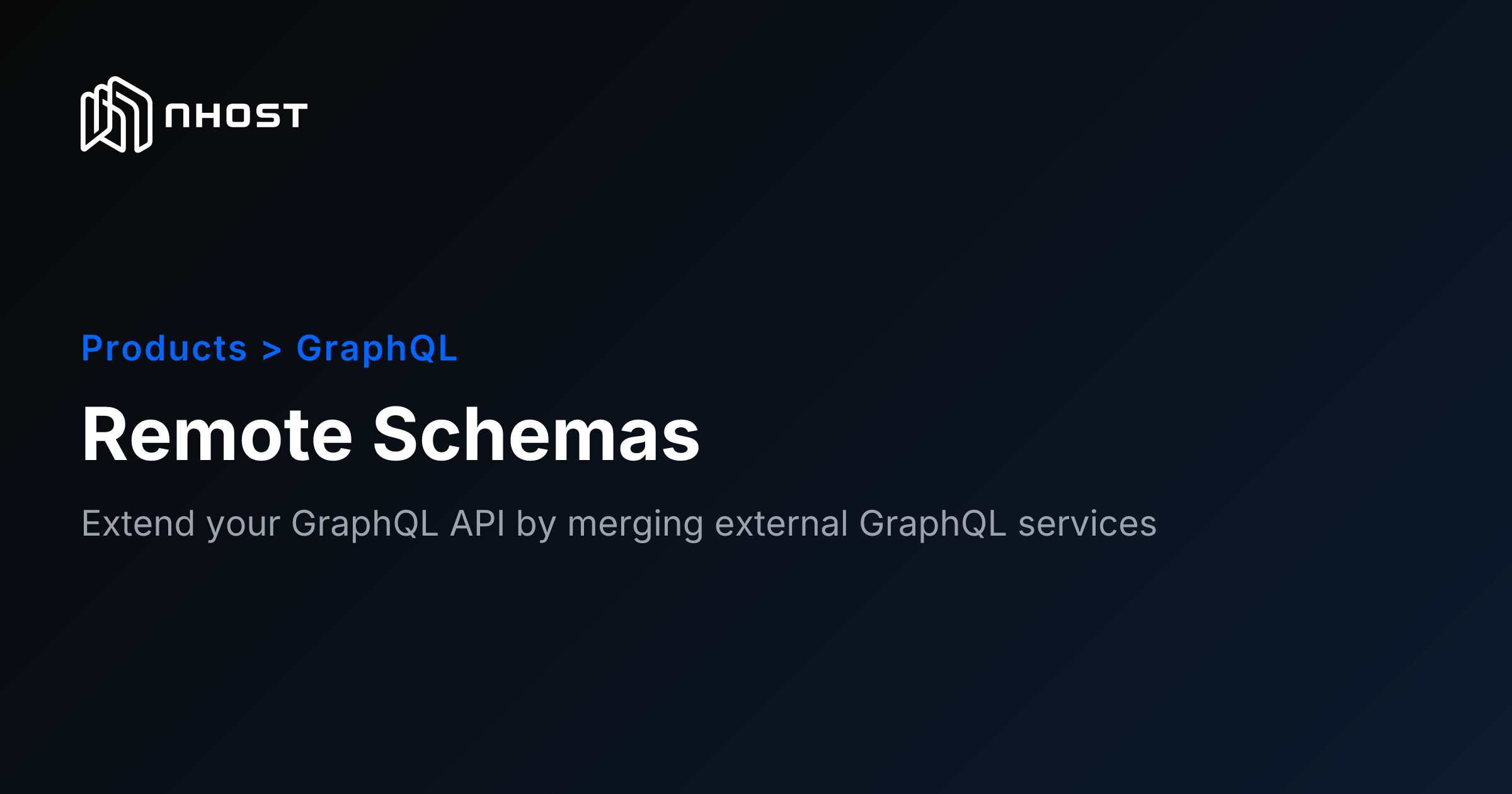 Remote Schemas | Nhost Documentation