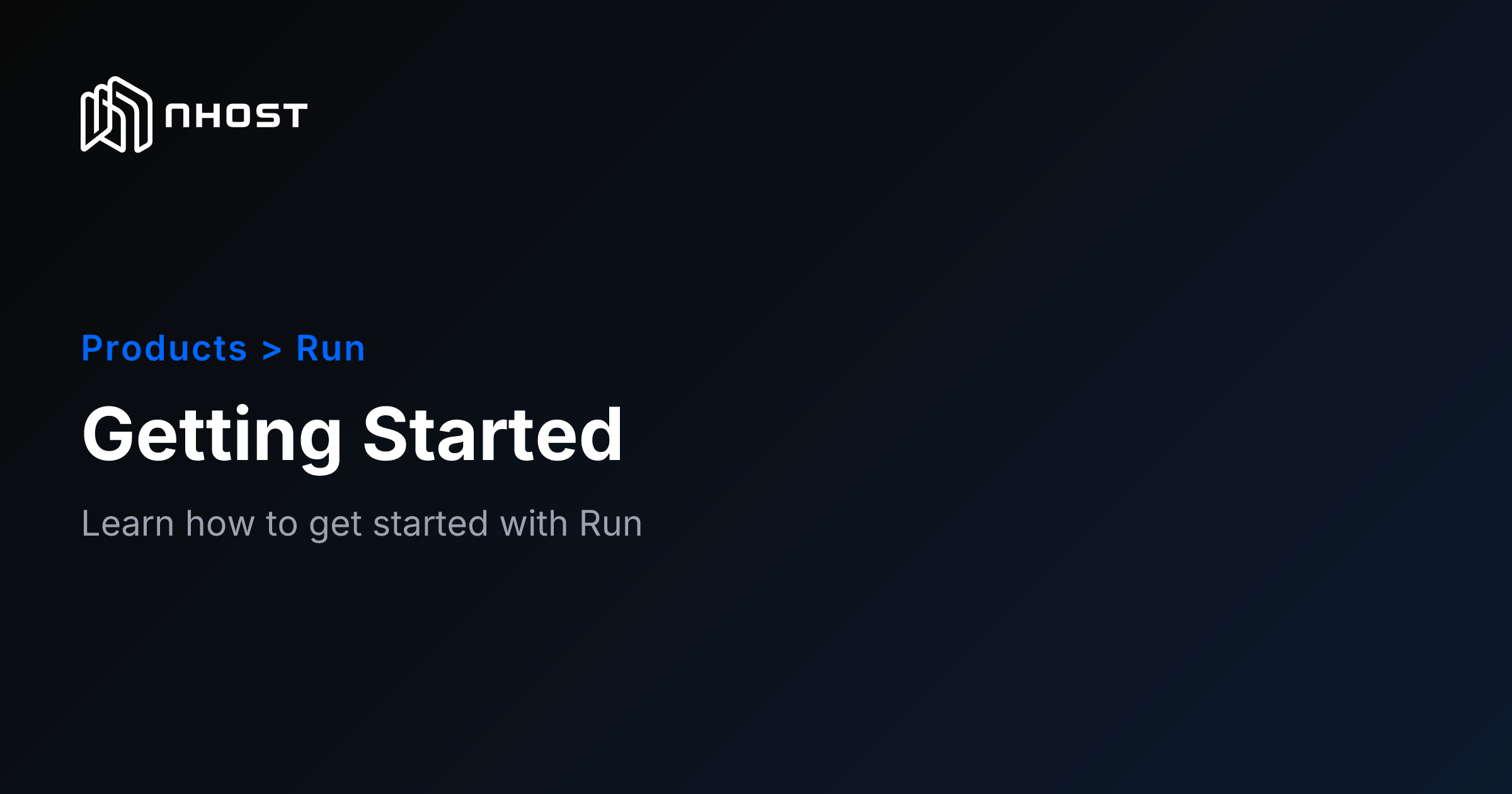 Getting Started | Nhost Documentation