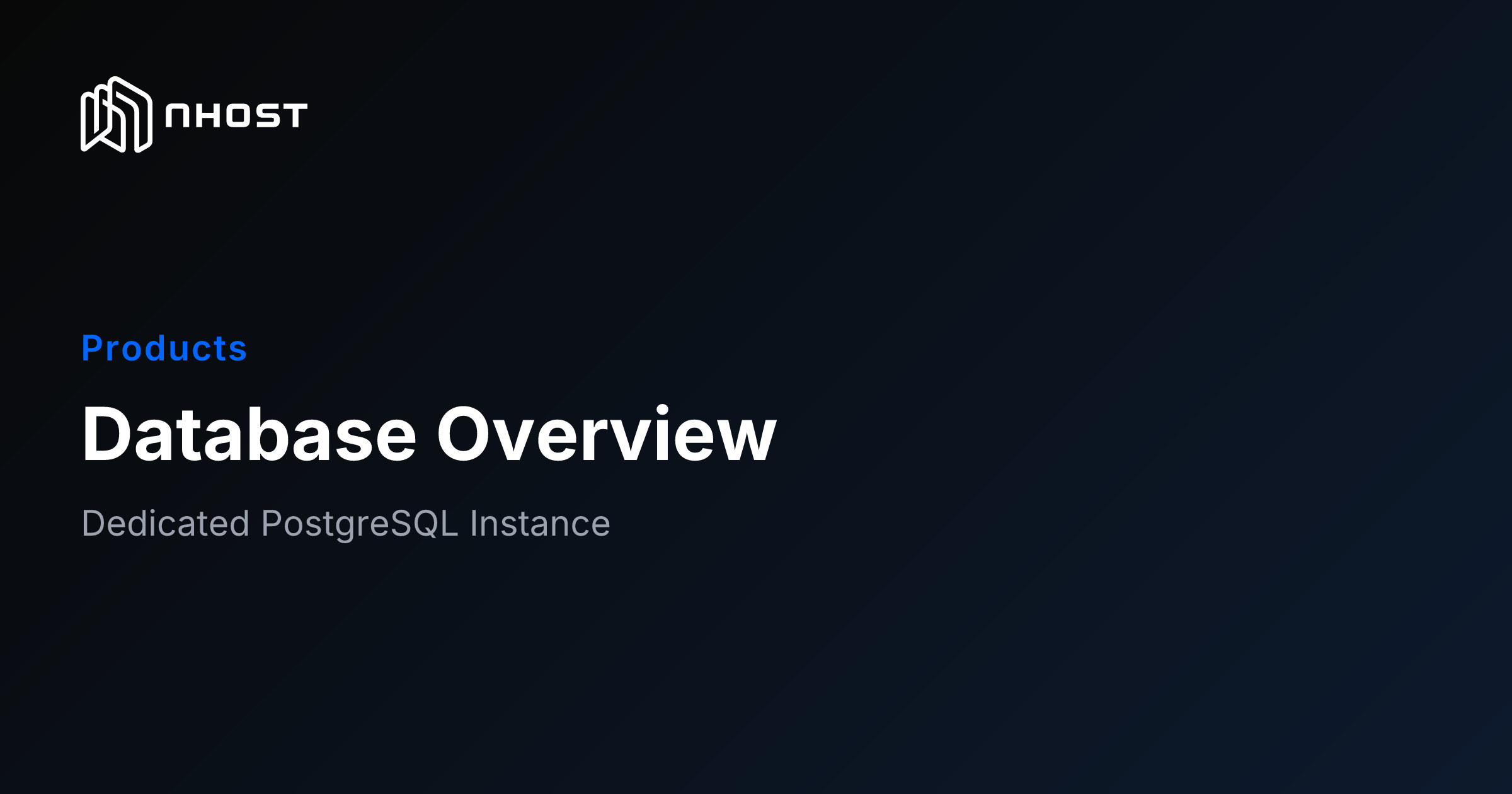 Nhost Createdatabase Overview | Nhost Documentation