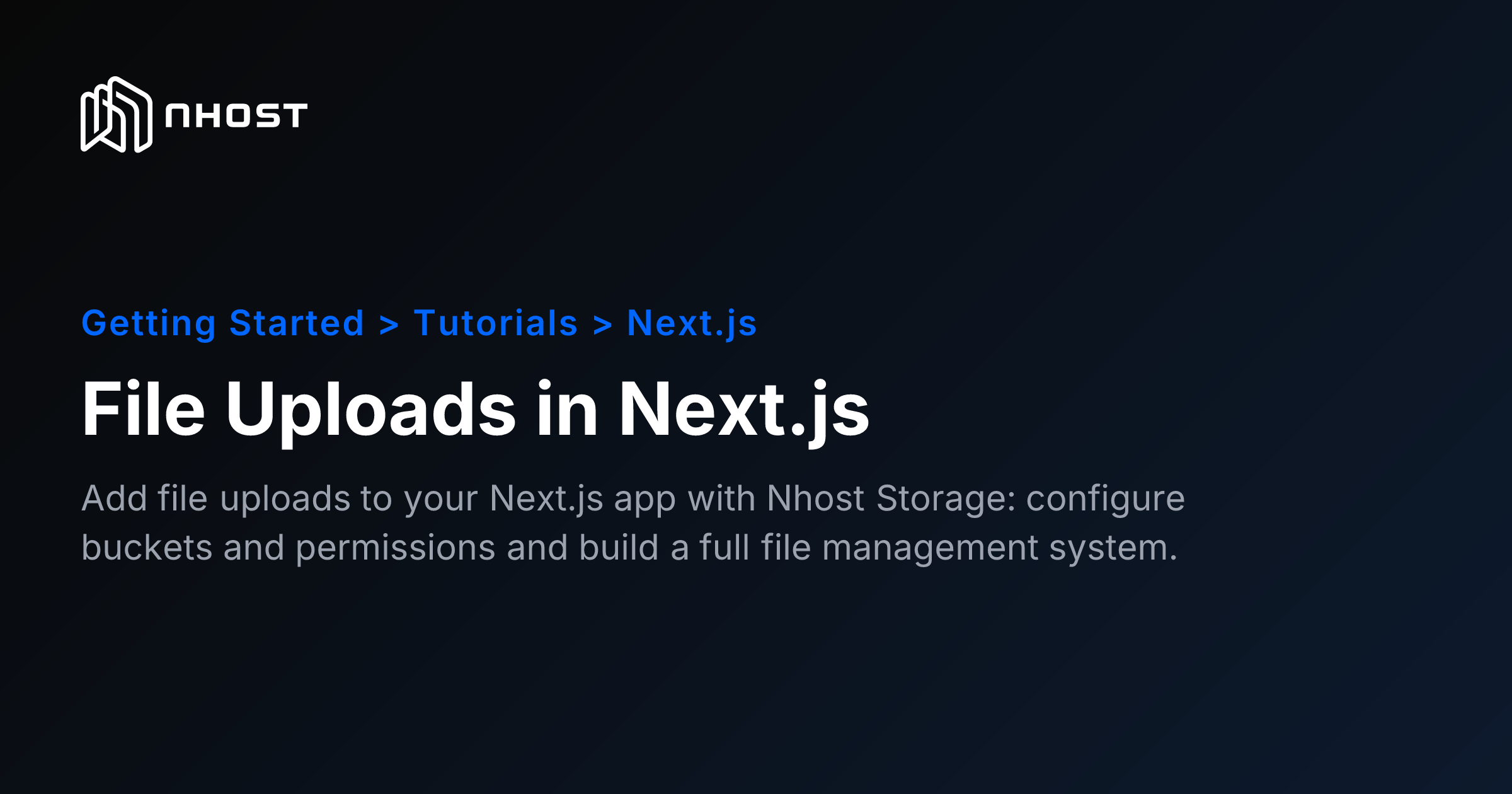 Manage File Storage and Uploads in Next.js | Nhost Docs