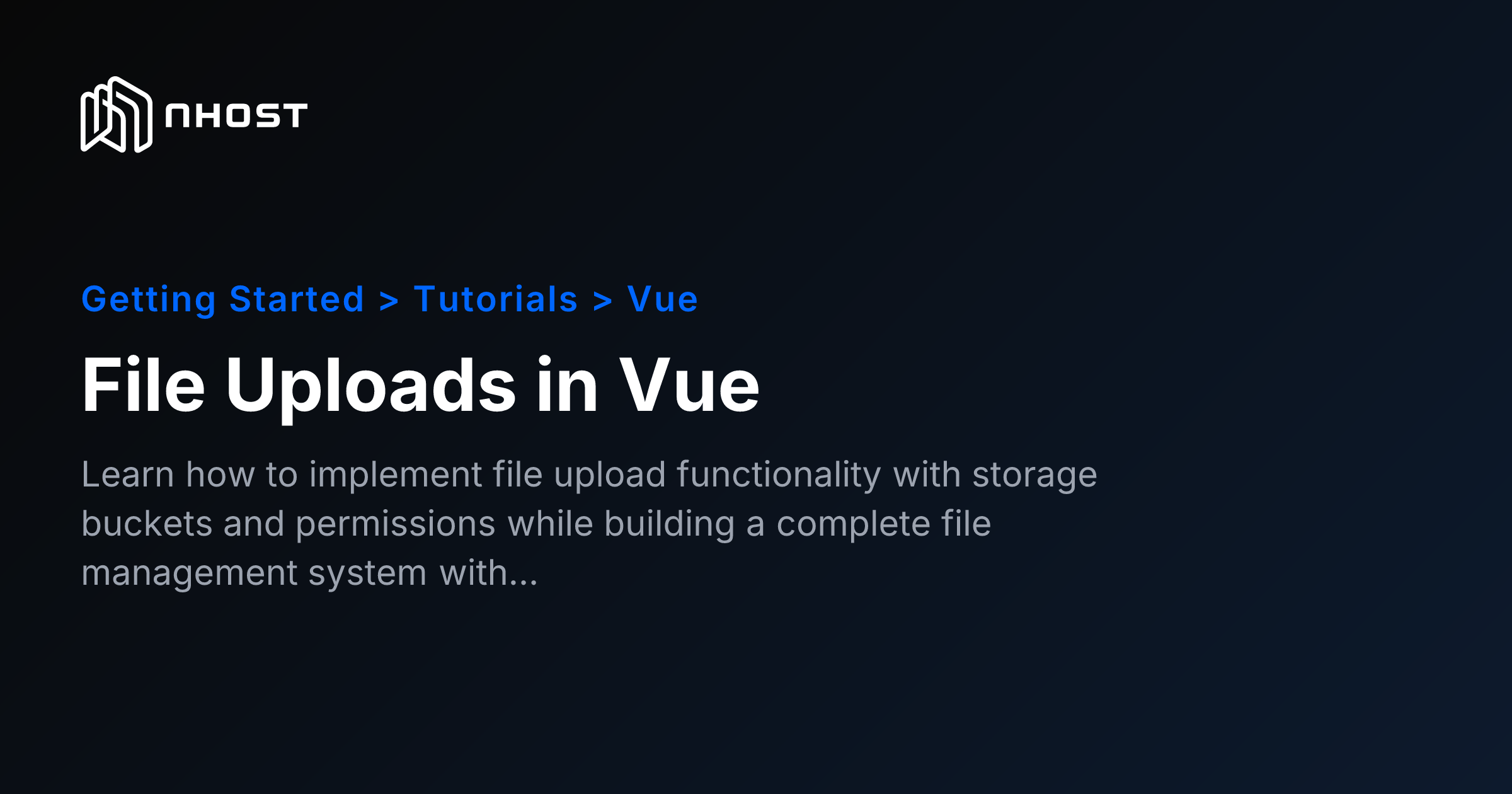 Examples Of Fule Tutorial File Uploads in Vue | Nhost Documentation