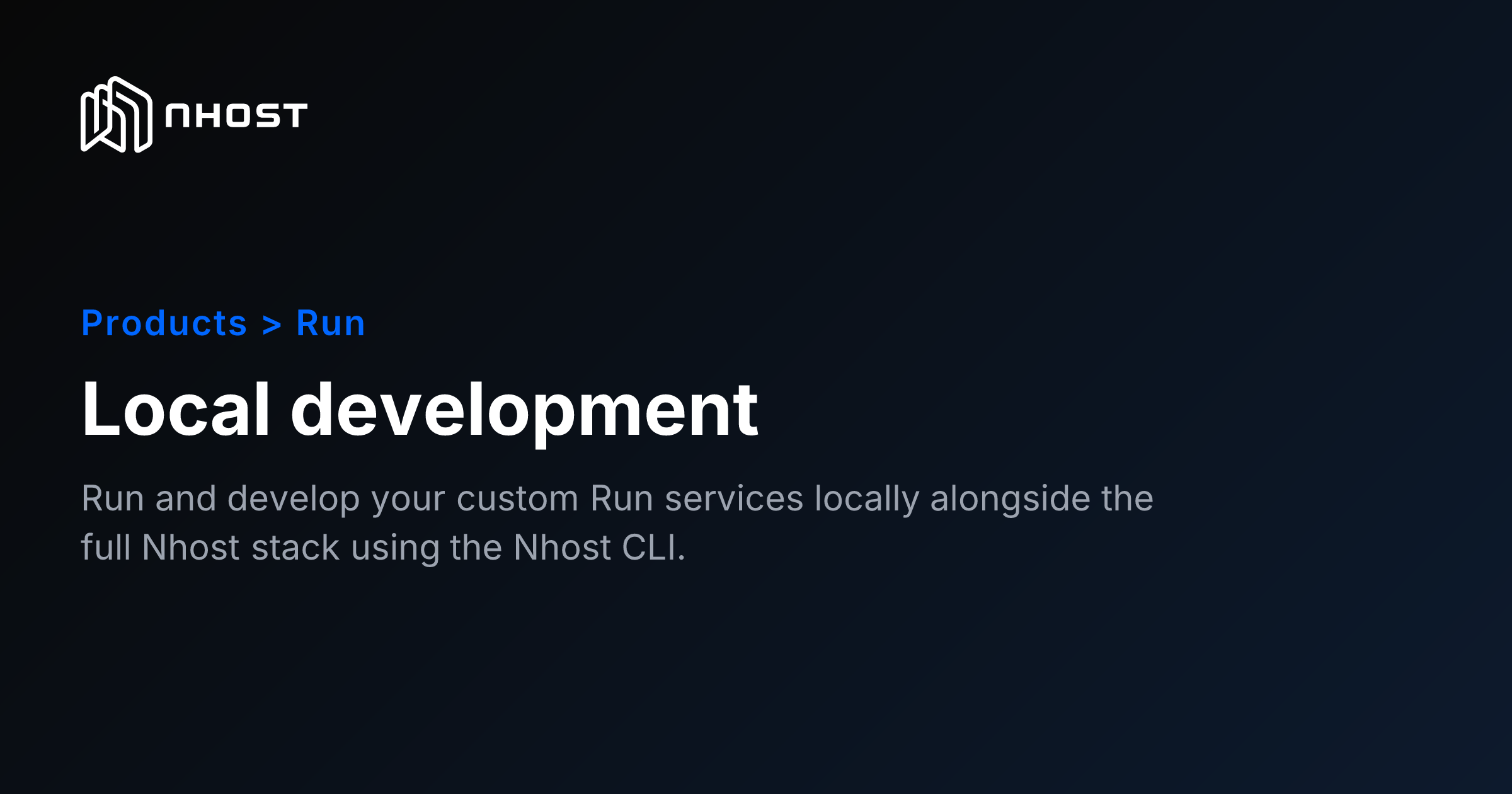 Run Custom Services Locally with the CLI | Nhost Docs