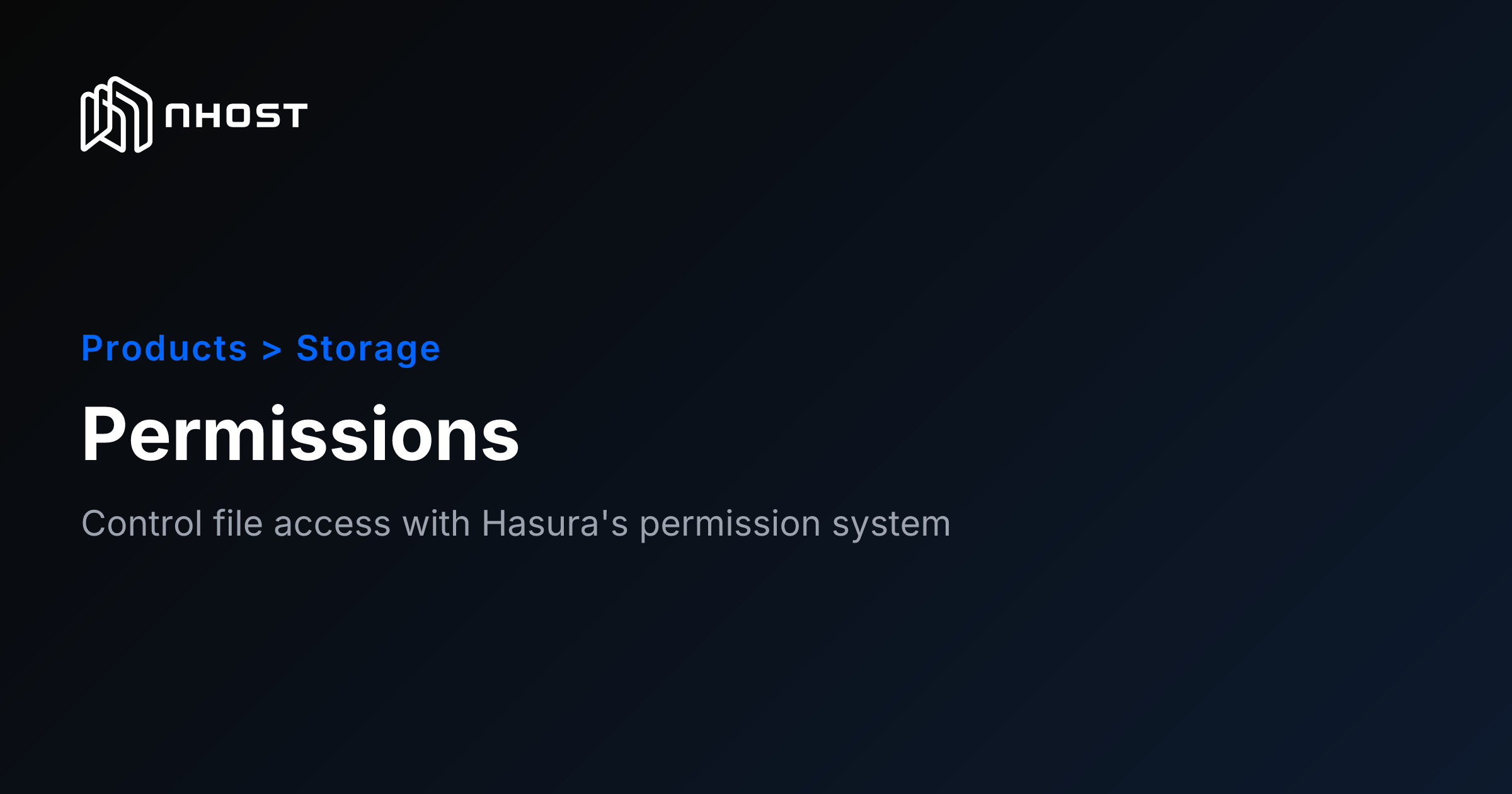 Control File Access by Role with Hasura | Nhost Docs